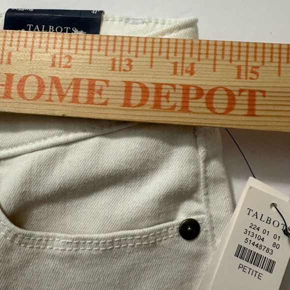 Bundle/2 Talbots Ankle Cropped Jeans White Skinny and Butter Yellow Slim. NWT 4P - Picture 4 of 16